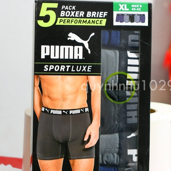 5 pack Puma boxer brief performance sport luxe - Picture 2 of 6